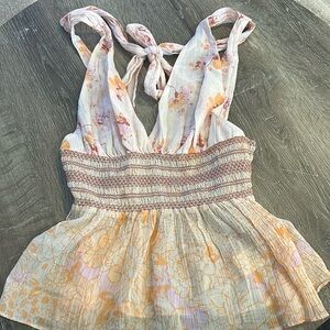 Free People Floral Tank